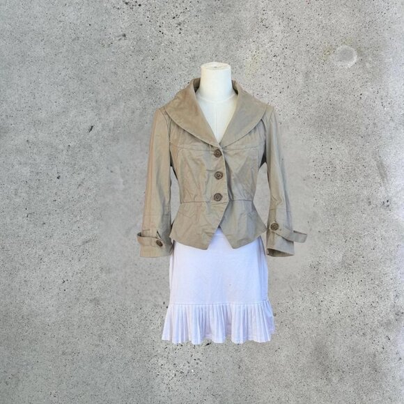 y2k cropped trench coat - Picture 1 of 7